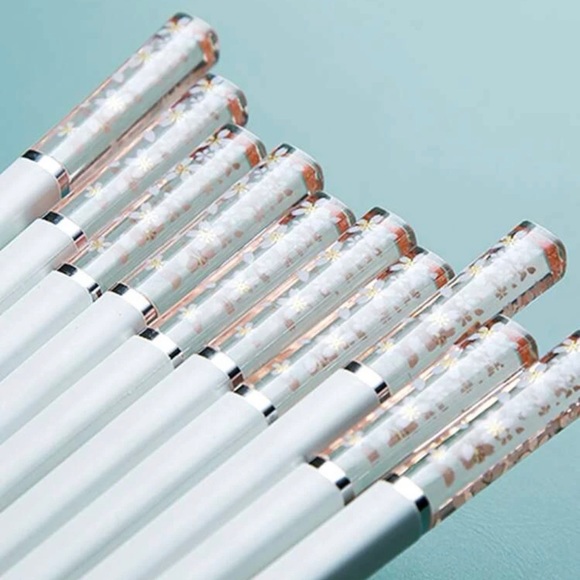 1 Pair Flower Print Chopstick - Picture 3 of 6